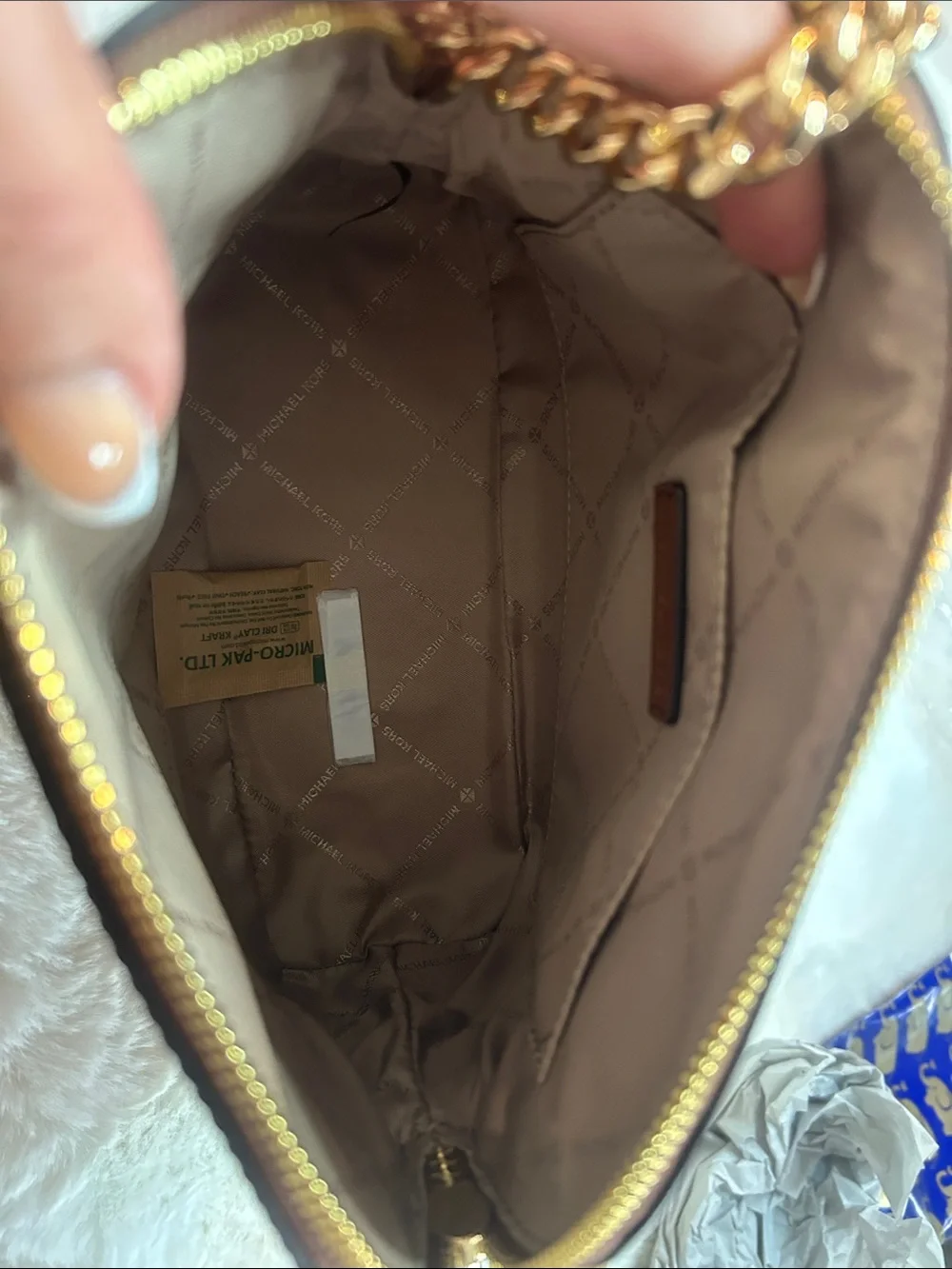 Michael Kors Cognac Saffiano Leather Jetset Crossbody Bag